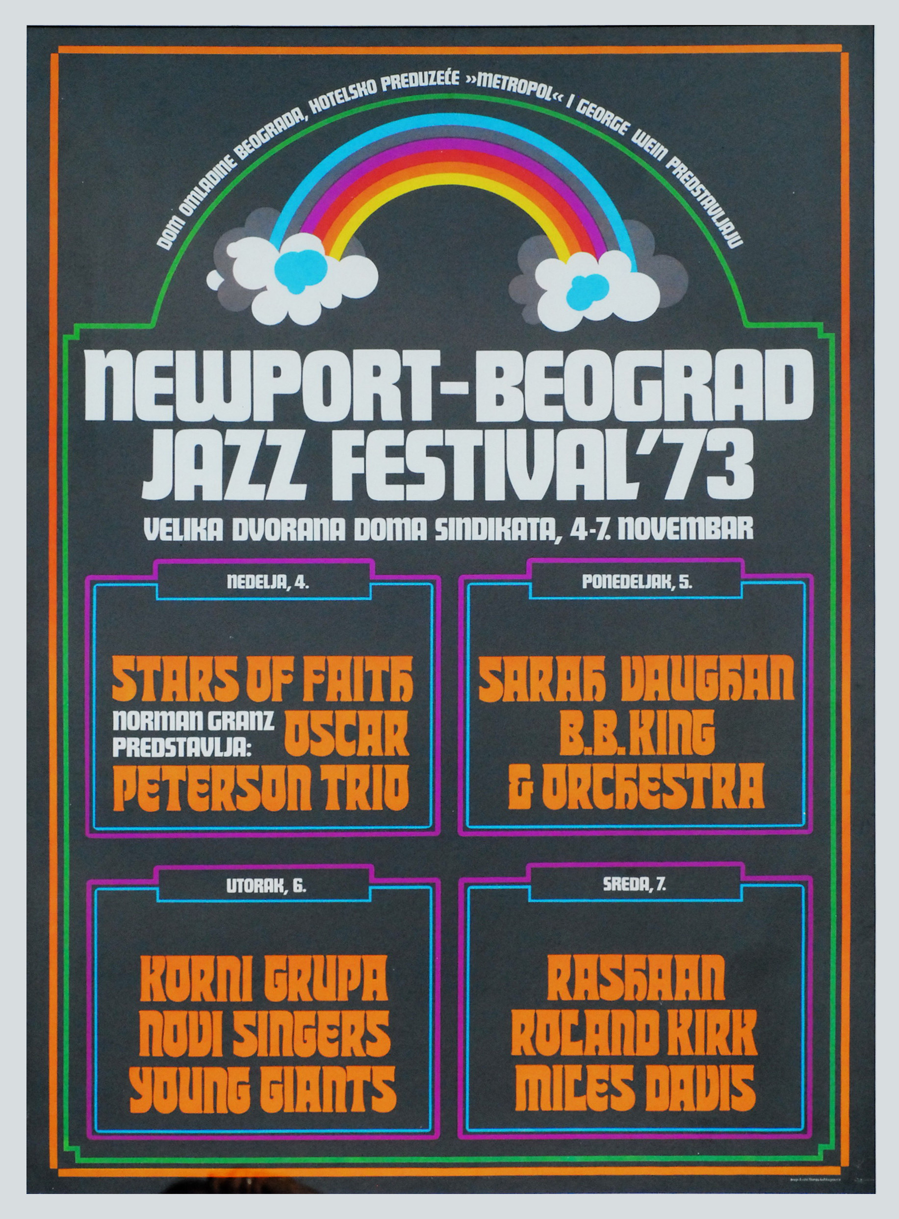 Newport Jazz Festival Belgrade 1973 poster