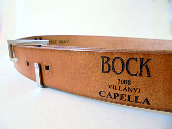 Red wine belt from Bock