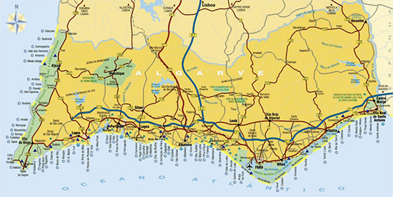 Algarve map