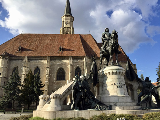 The famous Matthias Corvinus monument, conceived by János Fadrusz